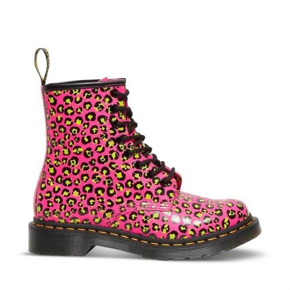 NEW DR. MARTENS 1460 clash pink loud leopard smooth in clash pink - Picture 5 of 6